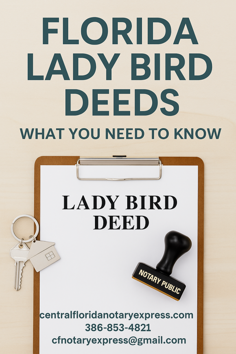 Florida Lady Bird Deed Guide | Secure Property | Central Florida Notary Express